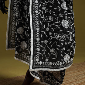 Ranihati chapa work chanderi silk hand embroidery dupatta