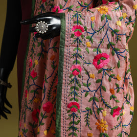 Ranihati chapa work chanderi silk hand embroidery dupatta