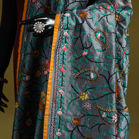 Ranihati chapa work chanderi silk hand embroidery dupatta