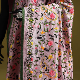 Ranihati chapa work chanderi silk hand embroidery dupatta