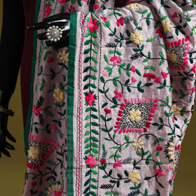 Ranihati chapa work chanderi silk hand embroidery dupatta