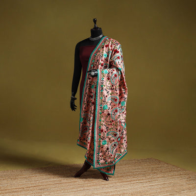 Ranihati chapa work chanderi silk hand embroidery dupatta