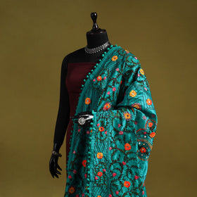 Ranihati chapa work chanderi silk hand embroidery dupatta