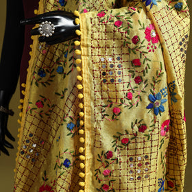 Ranihati chapa work chanderi silk hand embroidery dupatta