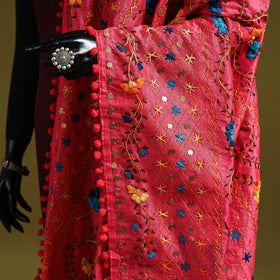 Ranihati chapa work chanderi silk hand embroidery dupatta