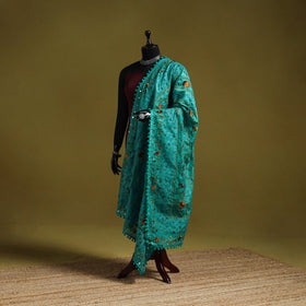 Ranihati chapa work chanderi silk hand embroidery dupatta