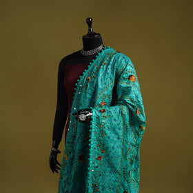 Ranihati chapa work chanderi silk hand embroidery dupatta