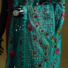 Ranihati chapa work chanderi silk hand embroidery dupatta