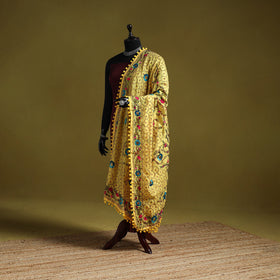 Ranihati chapa work chanderi silk hand embroidery dupatta