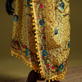 Ranihati chapa work chanderi silk hand embroidery dupatta