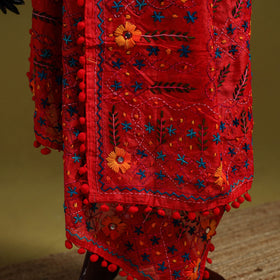 Ranihati chapa work chanderi silk hand embroidery dupatta