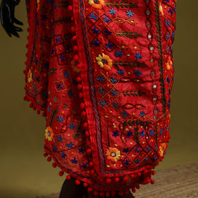 Ranihati chapa work chanderi silk hand embroidery dupatta