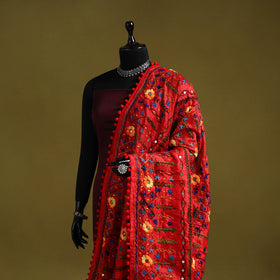 Ranihati chapa work chanderi silk hand embroidery dupatta