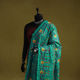 Ranihati chapa work chanderi silk hand embroidery dupatta