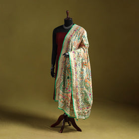 Ranihati madhubani chapa work chanderi silk hand embroidery