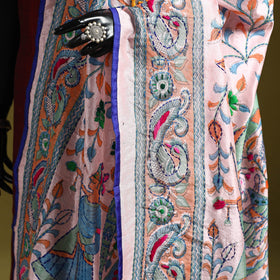 Ranihati madhubani chapa work chanderi silk hand embroidery