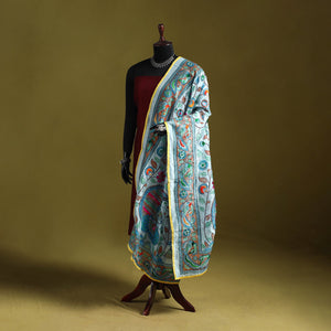 Ranihati madhubani chapa work chanderi silk hand embroidery