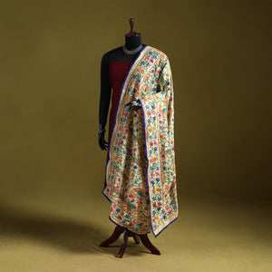 Ranihati madhubani chapa work chanderi silk hand embroidery