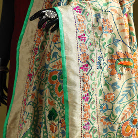 Ranihati madhubani chapa work chanderi silk hand embroidery