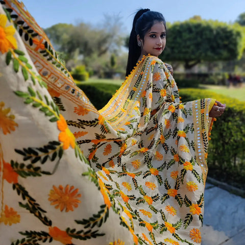 Contemporary twist: fusion of hand-embroidery phulkari
