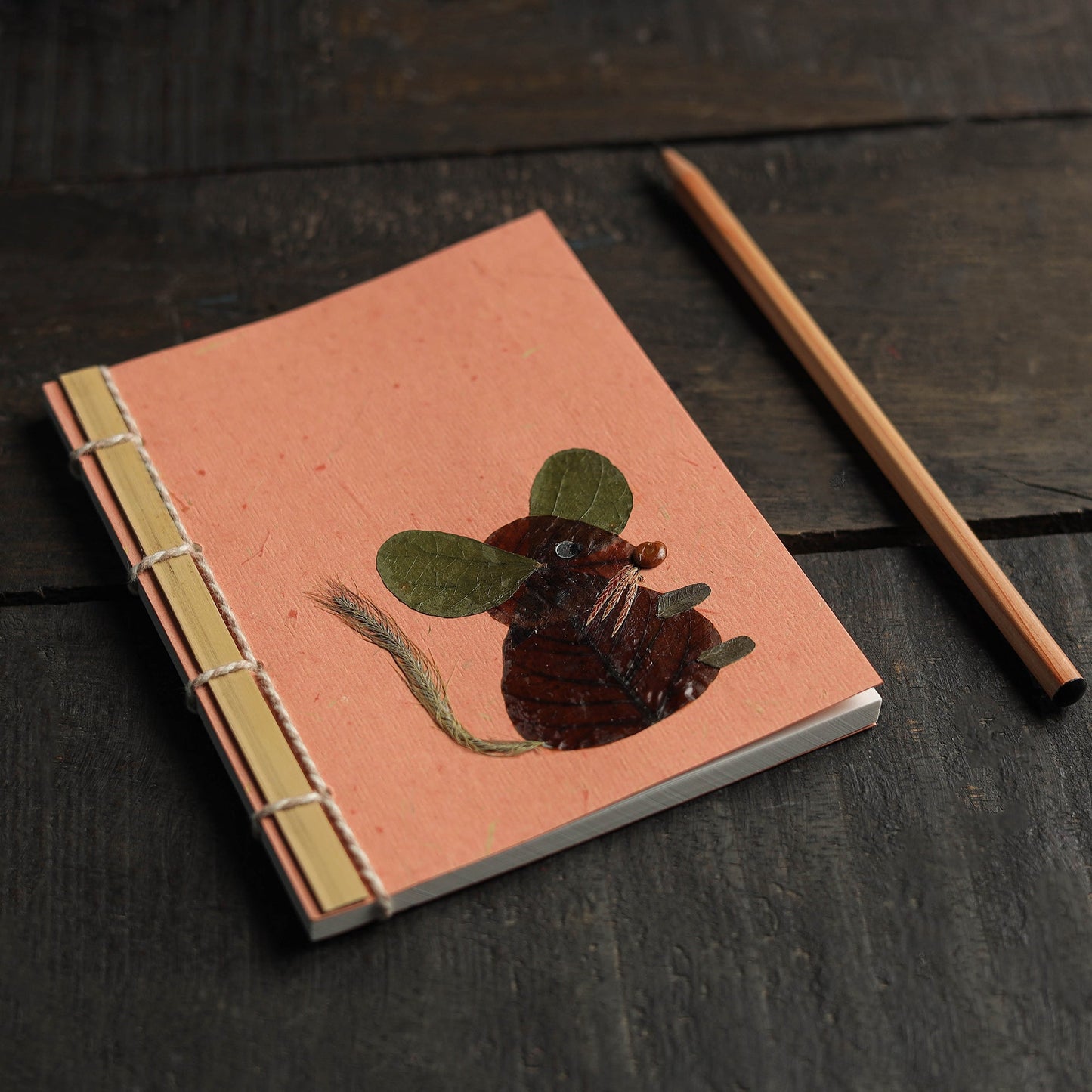 Buy Rat Leaves Art Work Handmade Notebook for Kids Online