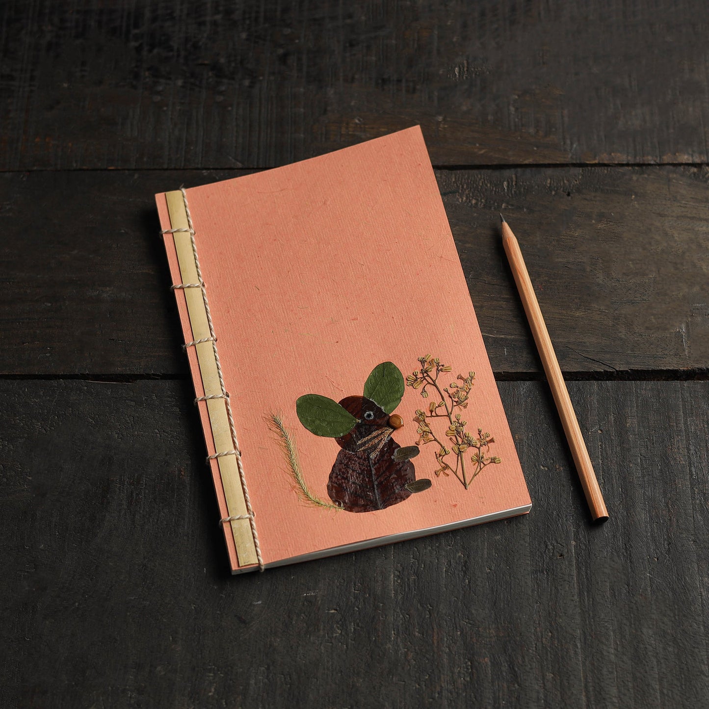Rat leaves art work handmade notebook for kids 36