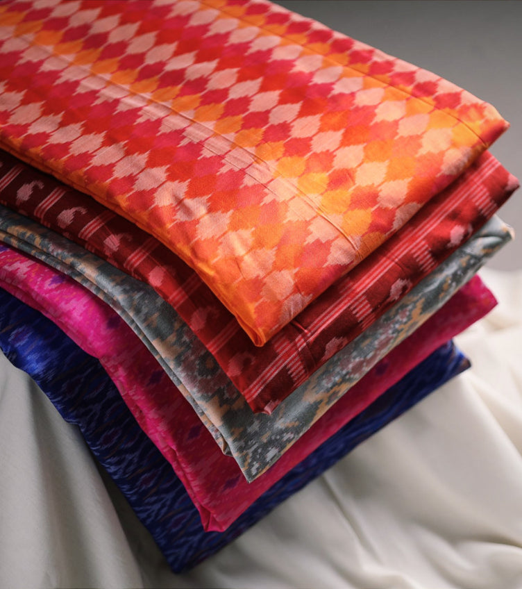 Raw Silk Ikat Fabrics