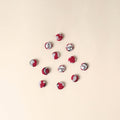  Red Handmade Fabric Button Small at iTokri