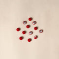  Red Handmade Fabric Button Small at iTokri