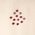  Red Handmade Fabric Button Small at iTokri