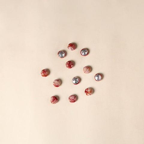  red Handmade Fabric Button Small at iTokri