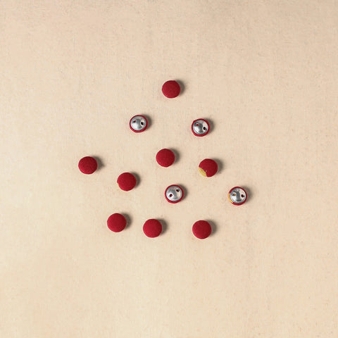 1.5cm handmade fabric small button (set of 12) 27