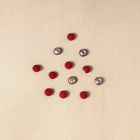 1.5cm handmade fabric small button (set of 12) 27