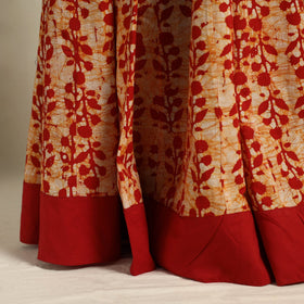 Red 24 Kali Patchwork Batik Print Cotton Long Skirt