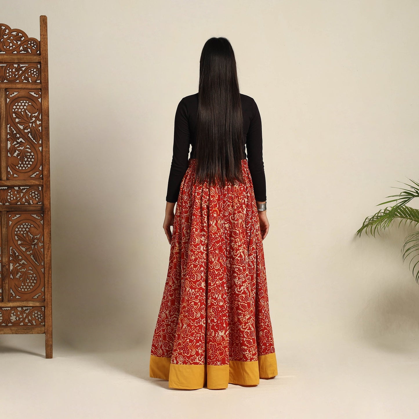 24 Kali Patchwork Batik Print Cotton Long Skirt 14