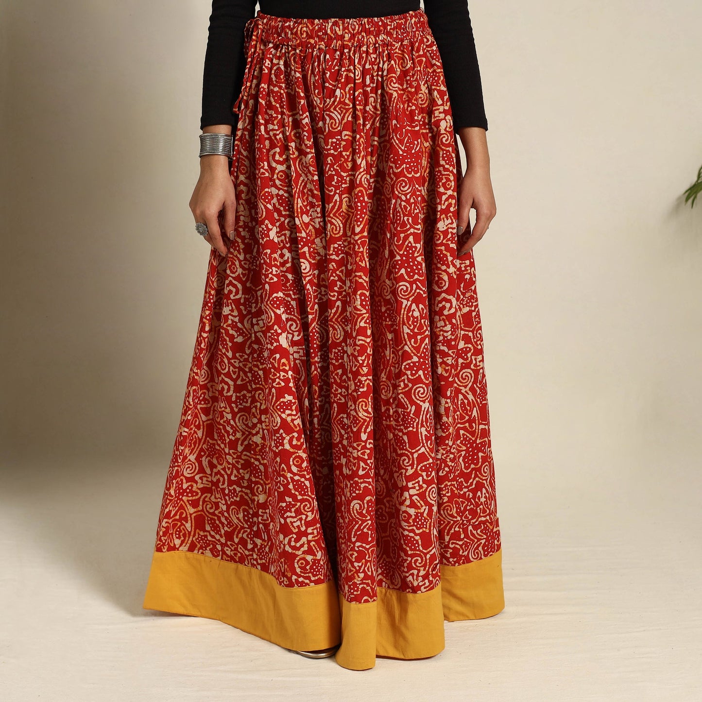 24 Kali Patchwork Batik Print Cotton Long Skirt 14