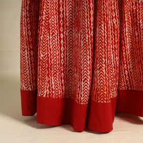 Buy 24 Kali Red Patchwork Batik Print Cotton Long Skirt