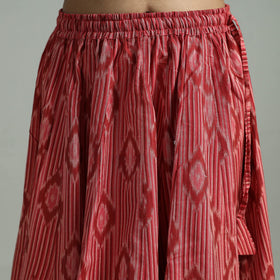 Red - 24 kali patchwork cotton pochampally ikat skirt 43