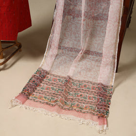 Red - 2pc cotton ikat kurta with dupatta 09 - handcrafted