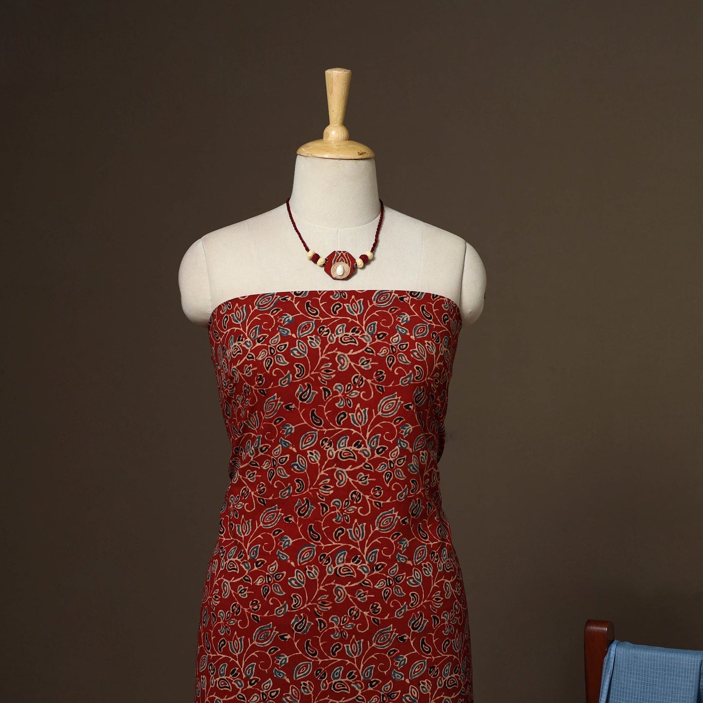 2pc cotton unstitched dress material with jewellery set 21