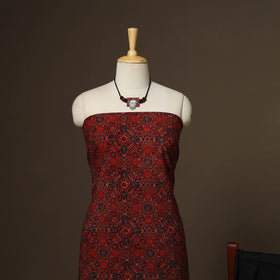 2pc cotton unstitched dress material with jewellery set 19