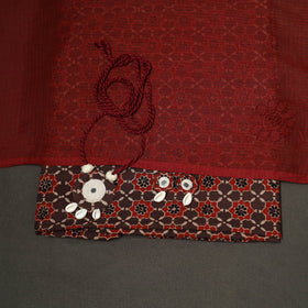 2pc cotton unstitched dress material with jewellery set 24