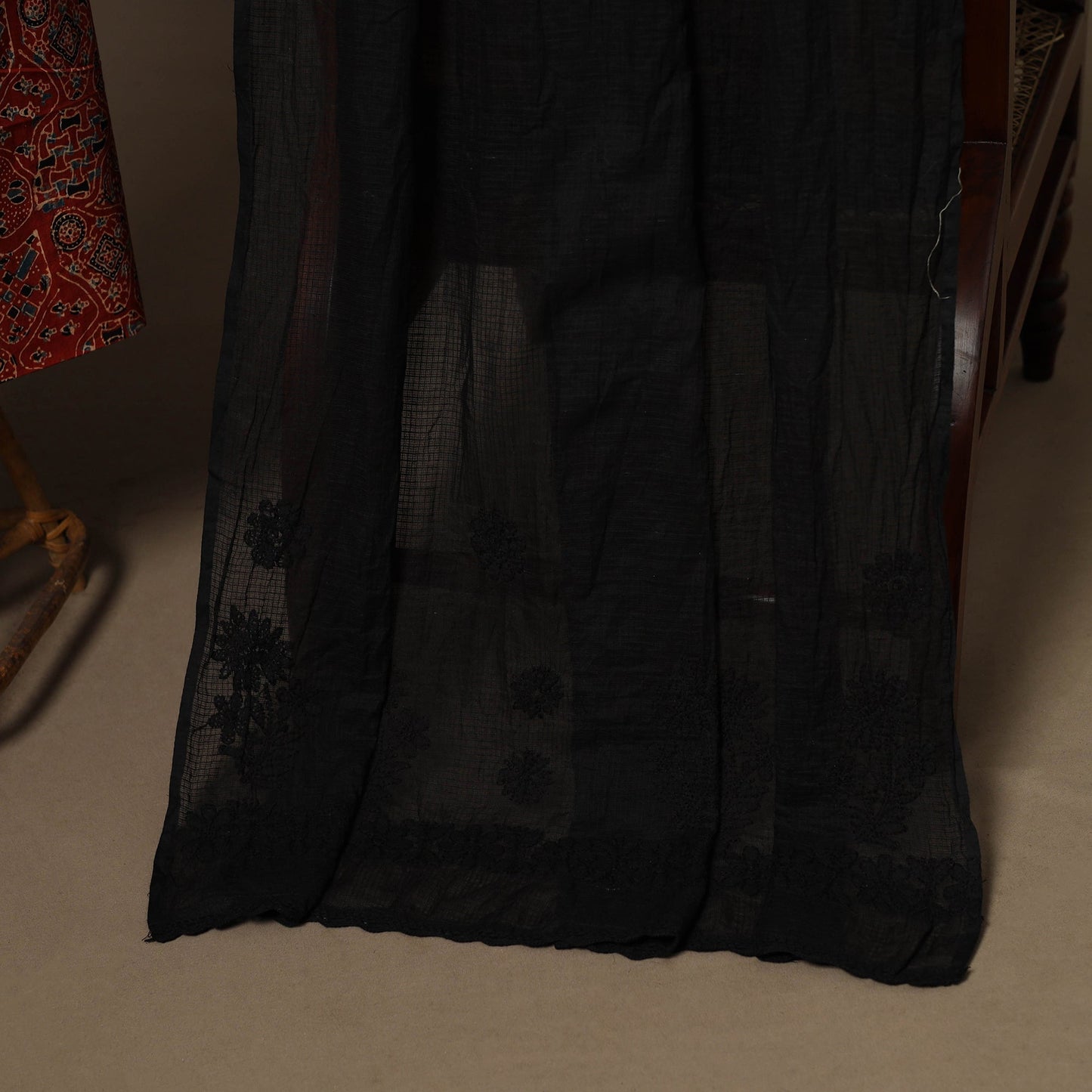 2pc cotton unstitched dress material with jewellery set 27