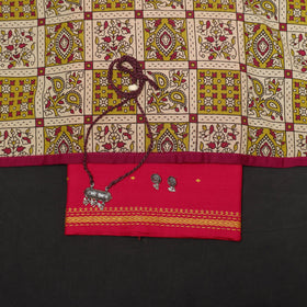 Red - 2pc cotton unstitched jacquard dress material