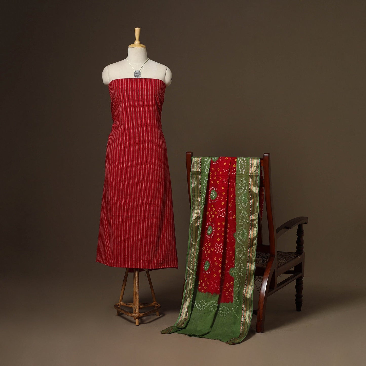 2pc cotton unstitched jacquard dress material