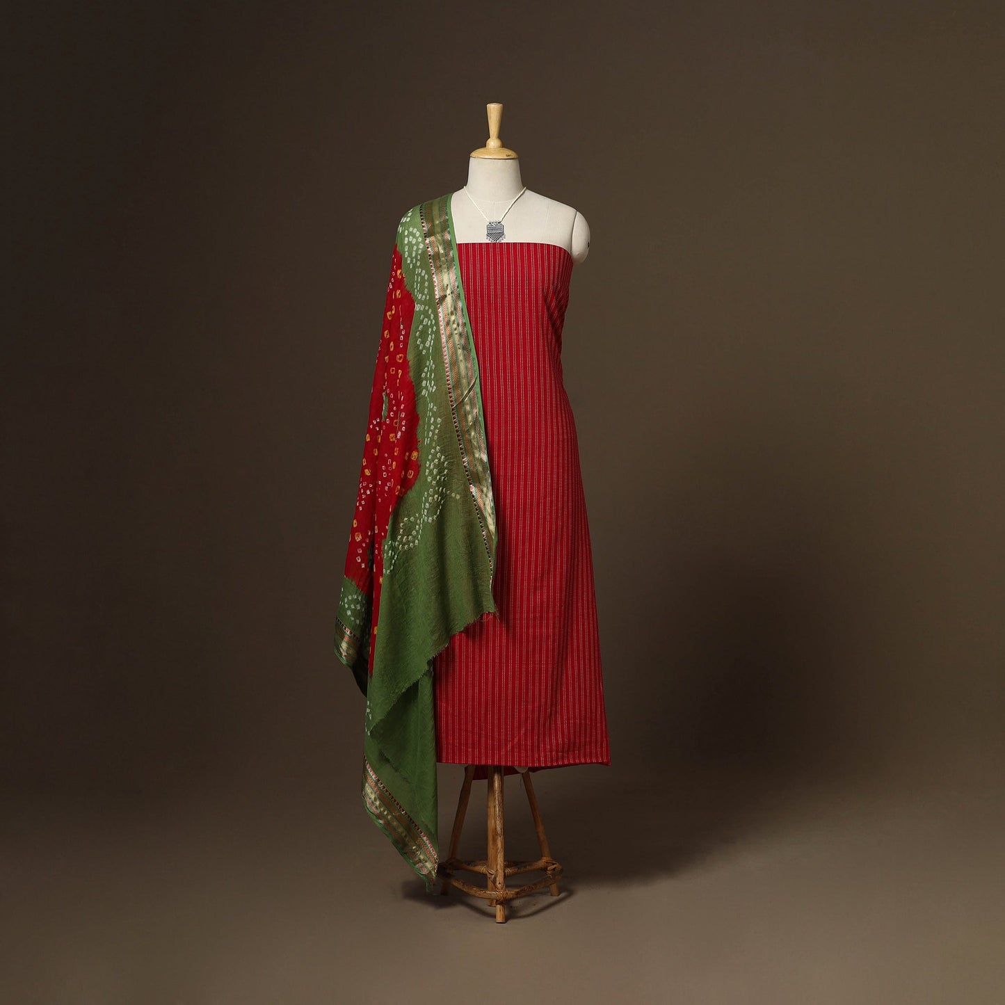 2pc cotton unstitched jacquard dress material