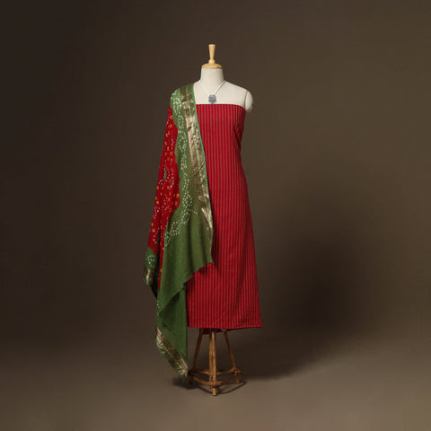 2pc cotton unstitched jacquard dress material