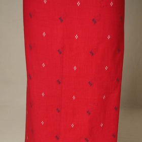 Red - 2pc cotton unstitched jacquard dress material