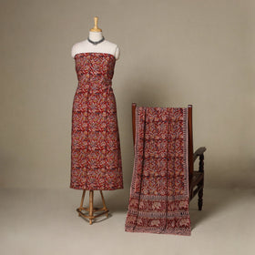 2pc cotton unstitched kalamkari dress material 10