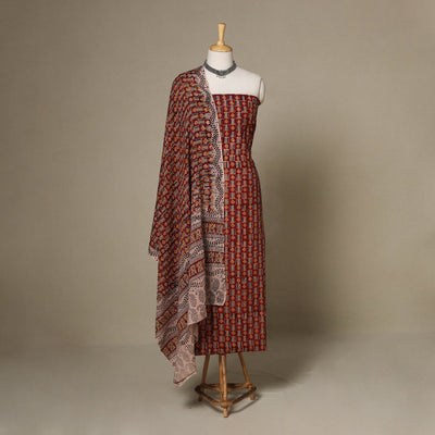 2pc cotton unstitched kalamkari dress material 12